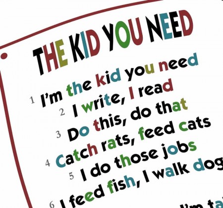 The kid you need - a fun rap activity