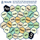 Spelling Mazes - hancockmcdonald.com/materials/spelling-mazes